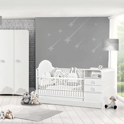 Бебешка кошара и детско легло 2в1 PORI 80 x 180