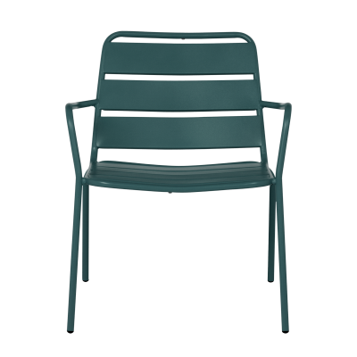 Метален градински стол SAKI - тъмнозелен