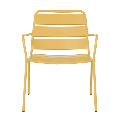 Метален градински стол SAKI - жълт