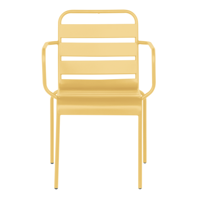 Метален градински стол INISA - жълт