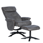 Кресло с табуретка EMA - сиво