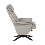 Кресло с табуретка EMA - светлосиво