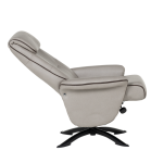 Кресло с табуретка EMA - светлосиво