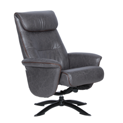 Кресло с табуретка EMA - тъмносиво