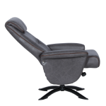 Кресло с табуретка EMA - тъмносиво