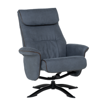 Кресло с табуретка EMA - синьо