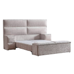 Тапицирана спалня с матрак PUZZLE 160 x 200 - крем 01