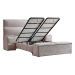 Тапицирана спалня с матрак PUZZLE 160 x 200 - крем 01