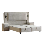 Тапицирана спалня с матрак CANCUN 180 x 200 - бежов 04