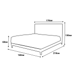 Тапицирана спалня с матрак BELLA 160 x 200 - графит 29