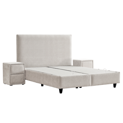 Тапицирана спалня с матрак COMO 160 x 200 - крем AN