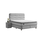 Тапицирана спалня с матрак WAVE 160 x 200 - светлосив 25