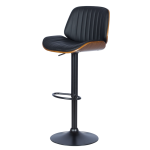 Бар стол Carmen 4028 - орех / черен