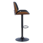 Бар стол Carmen 4028 - орех / черен