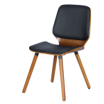 Трапезен стол Carmen 9977 - орех / черен