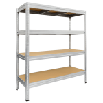 Метален стелаж Carmen CR-1024 - 168x160x40 см, до 600 кг на рафт - цинк