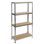 Метален стелаж Carmen CR-1024-1, 180x120x60 см, до 600 кг на рафт - цинк