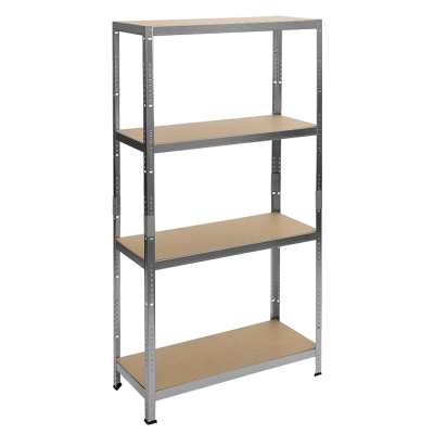 Метален стелаж Carmen CR-1024-1, 180x120x60 см, до 600 кг на рафт - цинк