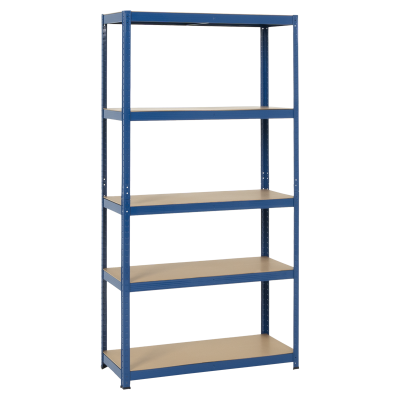 Метален стелаж Carmen CR-1027, 192x100x40 см, до 65 кг на рафт - син