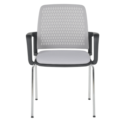 Посетителски стол Carmen 1138 CH - светлосив