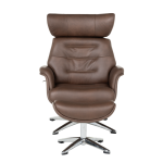 Кресло с табуретка TEDY - кафяво