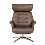 Кресло с табуретка TEDY - кафяво