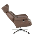 Кресло с табуретка TEDY - кафяво