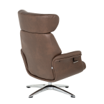 Кресло с табуретка TEDY - кафяво