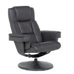 Кресло с табуретка JACKY - тъмносив