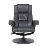 Кресло с табуретка JACKY - тъмносив