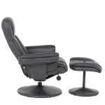 Кресло с табуретка JACKY - тъмносив