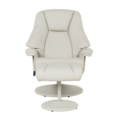 Кресло с табуретка ANA - светлосиво