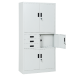 Метален шкаф Carmen CR-1281 Е K - сив