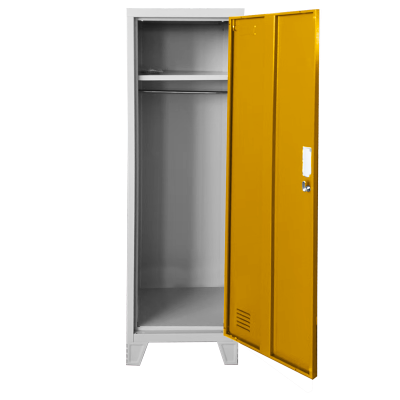 Метален шкаф Carmen CR-1604-1 JZ - Сив / оранжев