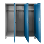 Метален шкаф Carmen CR-1604-3 JZ - сив / син