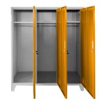 Метален шкаф Carmen CR-1604-3 JZ - сив / оранжев