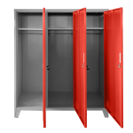 Метален шкаф Carmen CR-1604-3 JZ - сив / червен