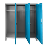 Метален шкаф Carmen CR-1604-3 JZ - сив / светлосин