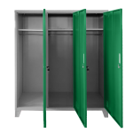 Метален шкаф Carmen CR-1604-3 JZ - сив / тъмнозелен