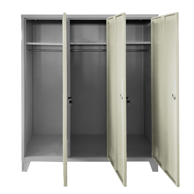 Метален шкаф Carmen CR-1604-3 JZ - сив / бежов