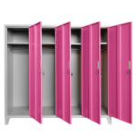 Метален шкаф Carmen CR-1604-4 JZ - сив / розов