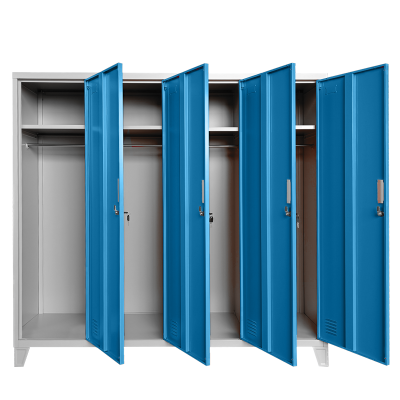 Метален шкаф Carmen CR-1604-4 JZ - сив / син