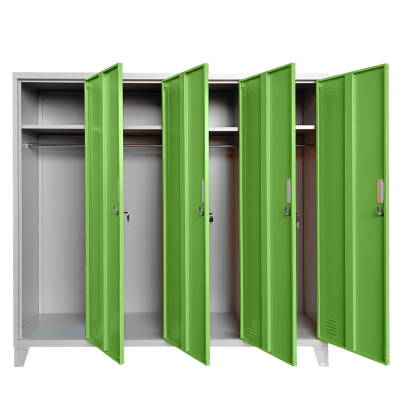 Метален шкаф Carmen CR-1604-4 JZ - сив / зелен