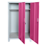 Метален шкаф Carmen CR-1604-2 JZ - Сив / розов