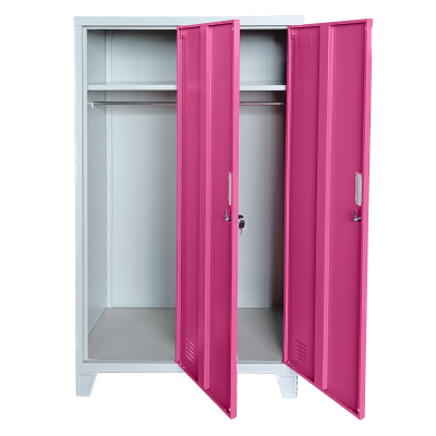 Метален шкаф Carmen CR-1604-2 JZ - Сив / розов