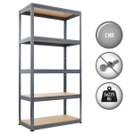 Метален стелаж STAR 180х75х35 см, до 275 кг на рафт - сив