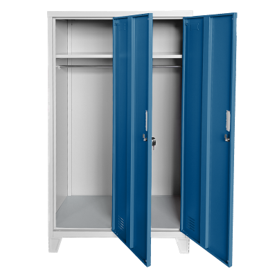 Метален шкаф Carmen CR-1604-2 JZ - Сив / син