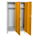 Метален шкаф Carmen CR-1604-2 JZ - Сив / оранжев