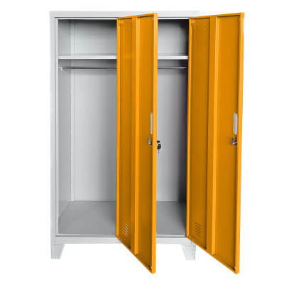 Метален шкаф Carmen CR-1604-2 JZ - Сив / оранжев