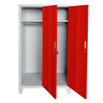 Метален шкаф Carmen CR-1604-2 JZ - Сив / червен
